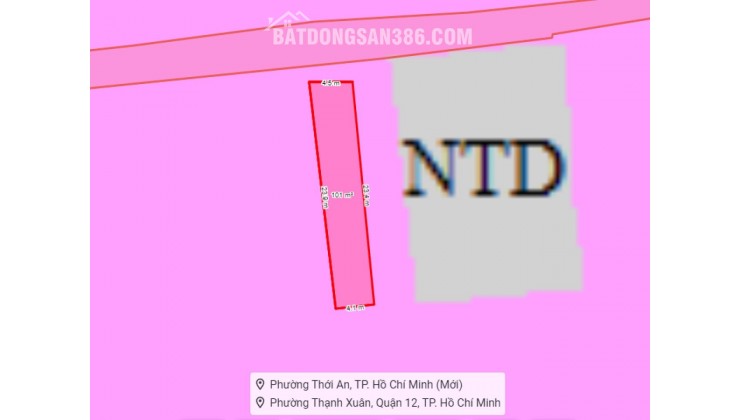 Đất Vuông SHR HXH né 100m2 – Thạnh Xuân 31 Quận 12 SS